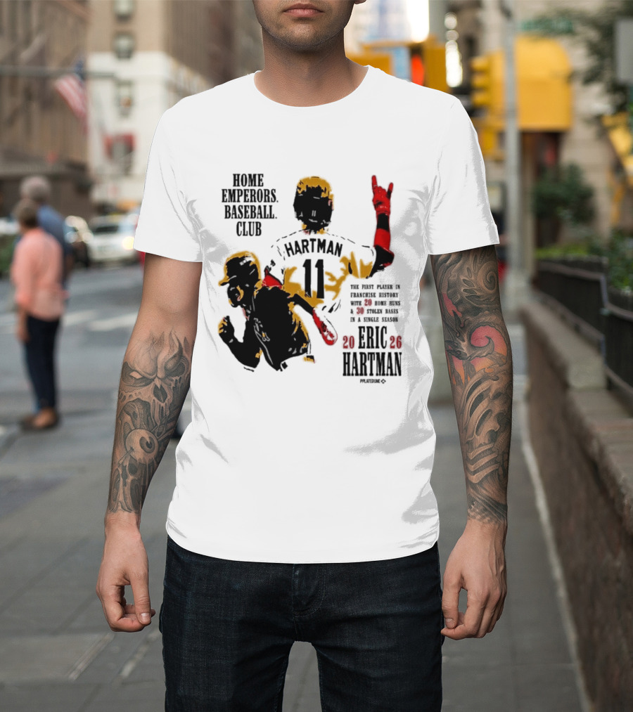 Eric Hartman Rome Emperors Baseball Club 2030 Season T-Shirt