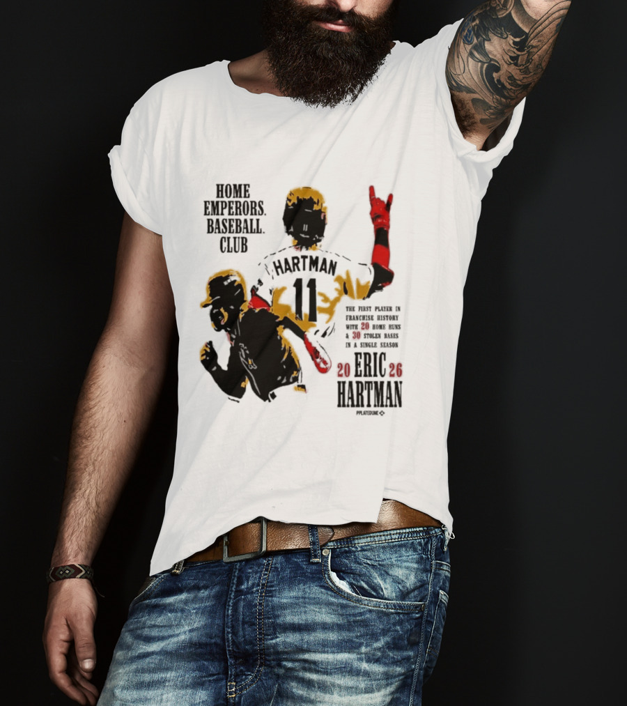 Eric Hartman Rome Emperors Baseball Club 2030 Season T-Shirt