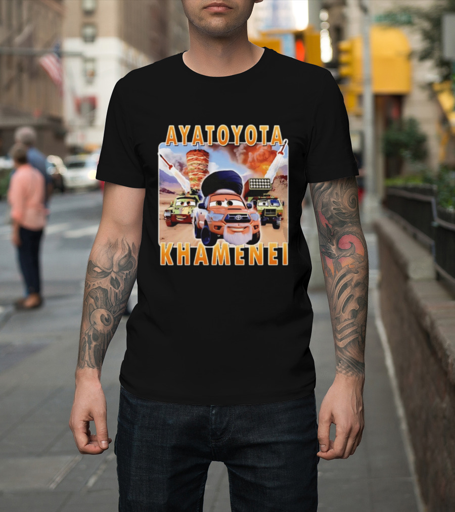 Ayatoyota Khamenei Toyota Ayatollah Car Rockets Desert Helicopter T-Shirt