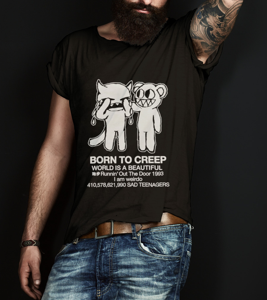 Born To Creep Sad Teenagers I Am Weirdo Runnin' Out The Door 1993 T-Shirt