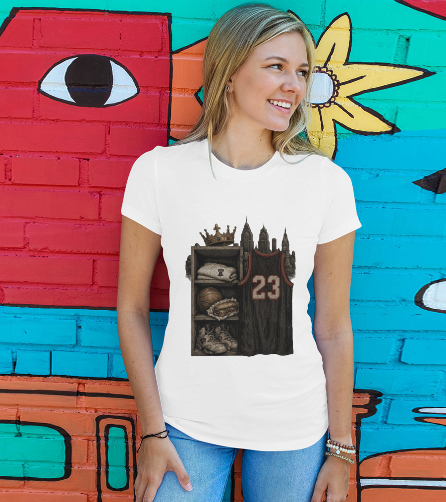 Lebron James King 23 Basketball Jersey Crown City Sports Locker T-Shirt