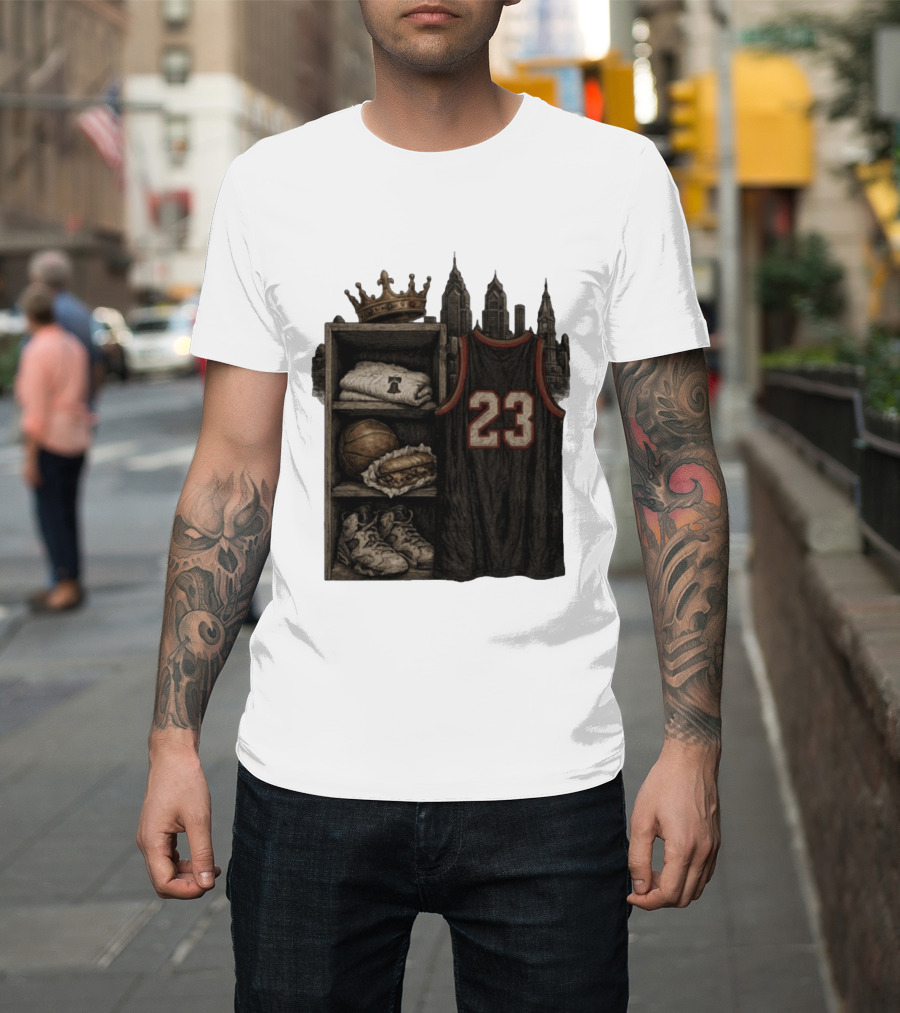 Lebron James King 23 Basketball Jersey Crown City Sports Locker T-Shirt