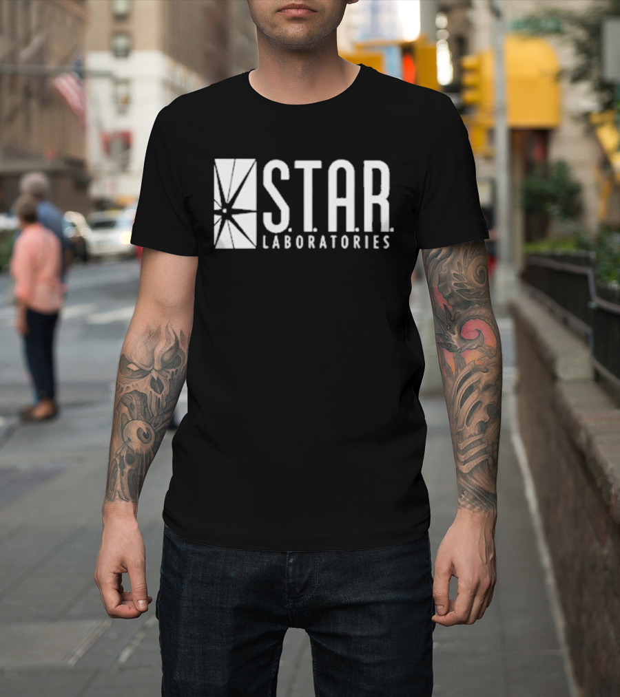 S.T.A.R. Laboratories Grant Gustin Barry Allen The Flash Dark Navy T-Shirt