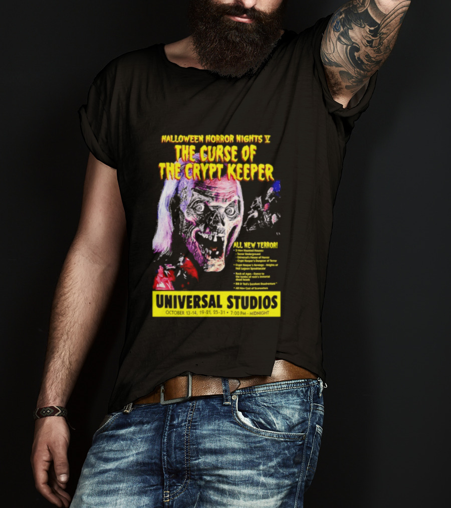 Halloween Horror Nights V The Curse Of The Crypt Keeper Universal Studios 40 Nights Of Terror Universal Studios Midnight T-Shirt