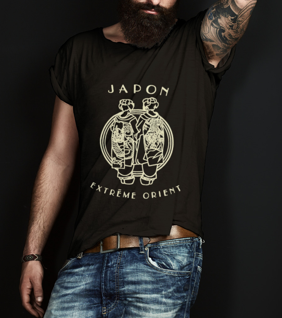 Japon Extrême Orient Geisha Dragon Tiger T-Shirt