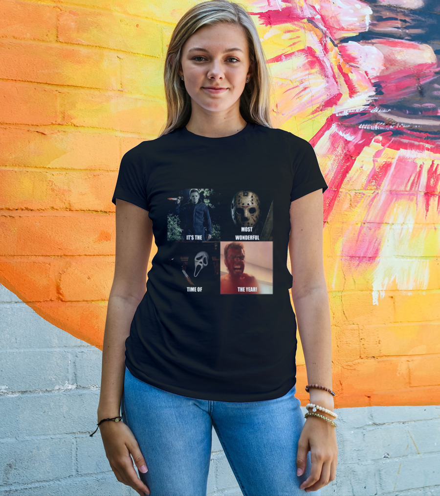 Halloween Horror Icons It's The Most Wonderful Time Of The Year T-Shirt