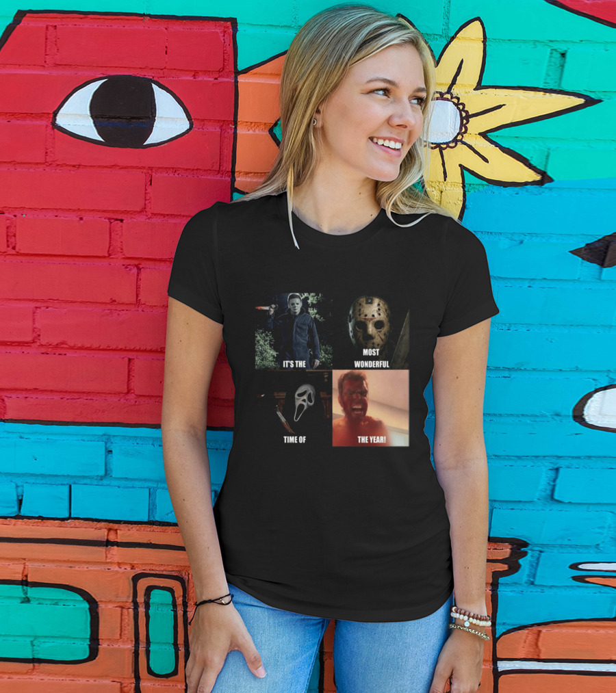 Halloween Horror Icons It's The Most Wonderful Time Of The Year T-Shirt