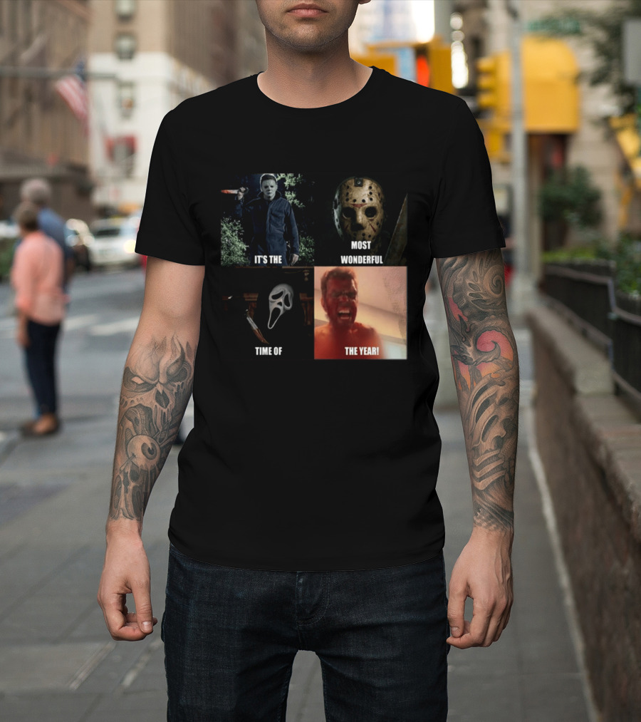 Halloween Horror Icons It's The Most Wonderful Time Of The Year T-Shirt