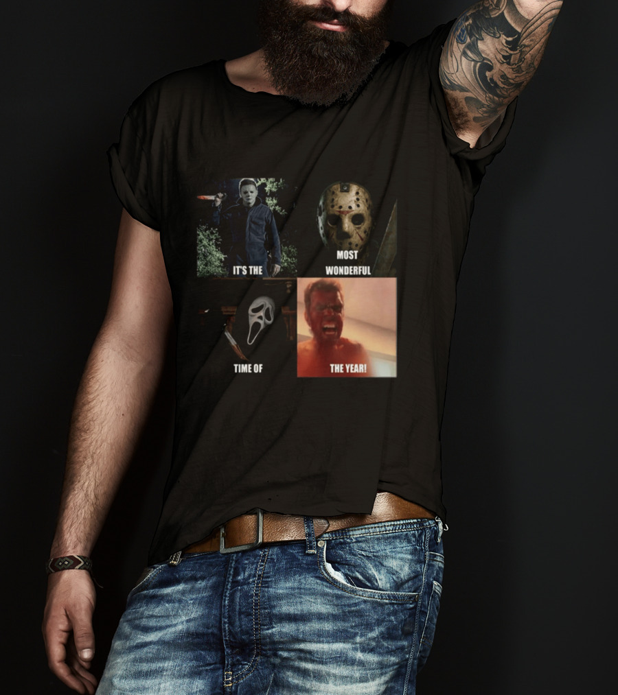 Halloween Horror Icons It's The Most Wonderful Time Of The Year T-Shirt
