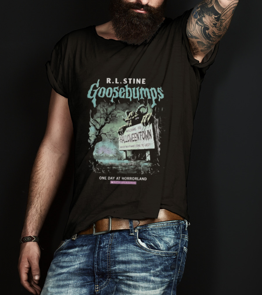 R.L. Stine Goosebumps One Day At Horrorland Halloween T-Shirt