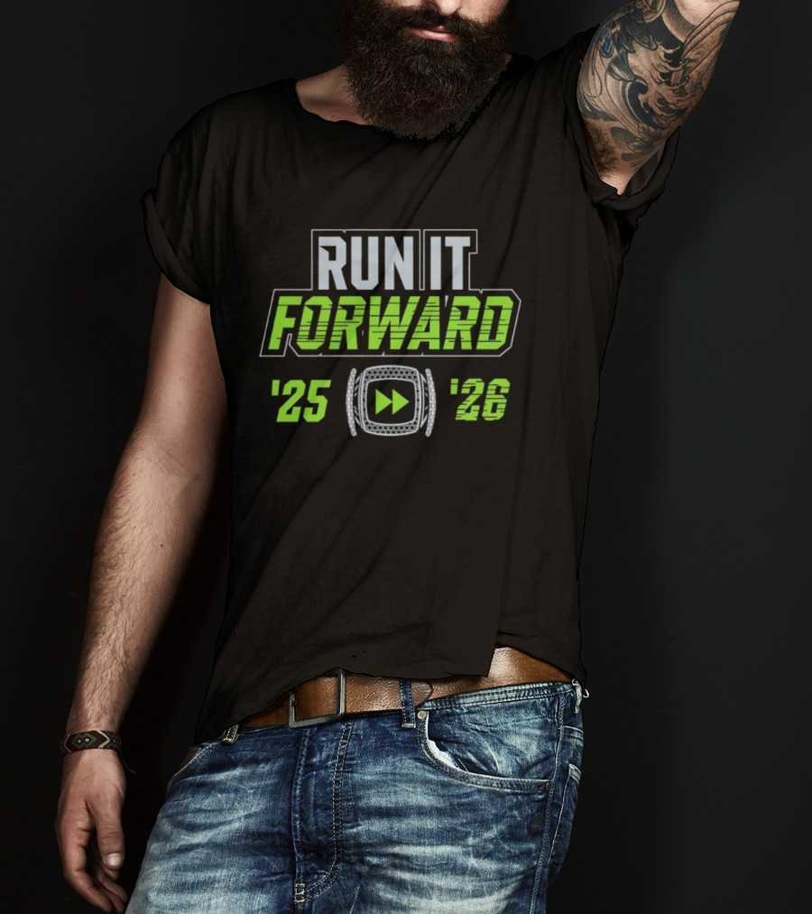 Seattle Seahawks Run It Forward 25 26 Ring T-Shirt