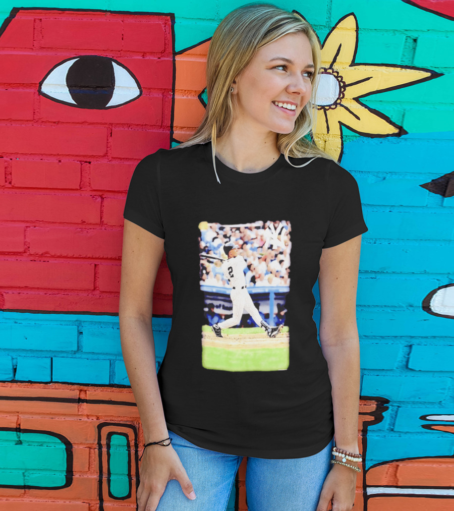 Derek Jeter New York Yankees Legendary Swing Moment T-Shirt