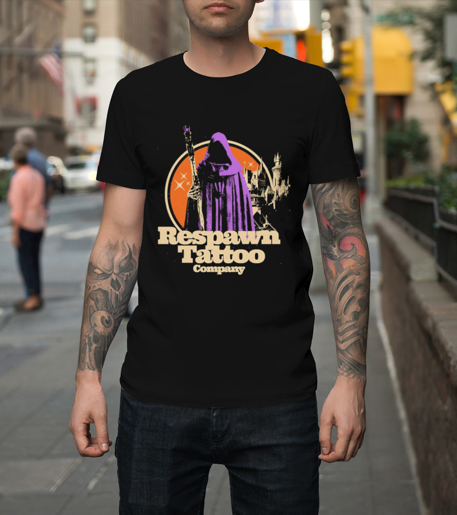 Respawn Tattoo Company Wizard Castle Grim Reaper T-Shirt