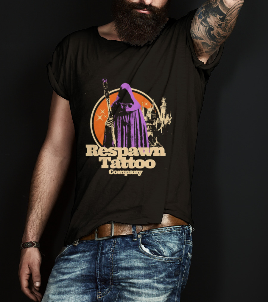 Respawn Tattoo Company Wizard Castle Grim Reaper T-Shirt