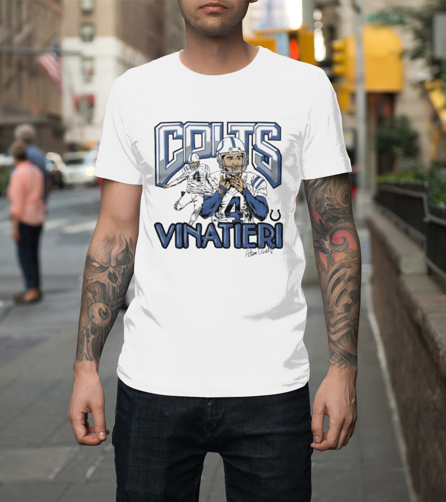 Indianapolis Colts Adam Vinatieri Football Number 4 Fan Gear T-Shirt