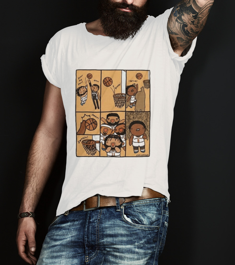 Jimindraws Karl Anthony Towns New York Knicks Comic Style Basketball Fun T-Shirt