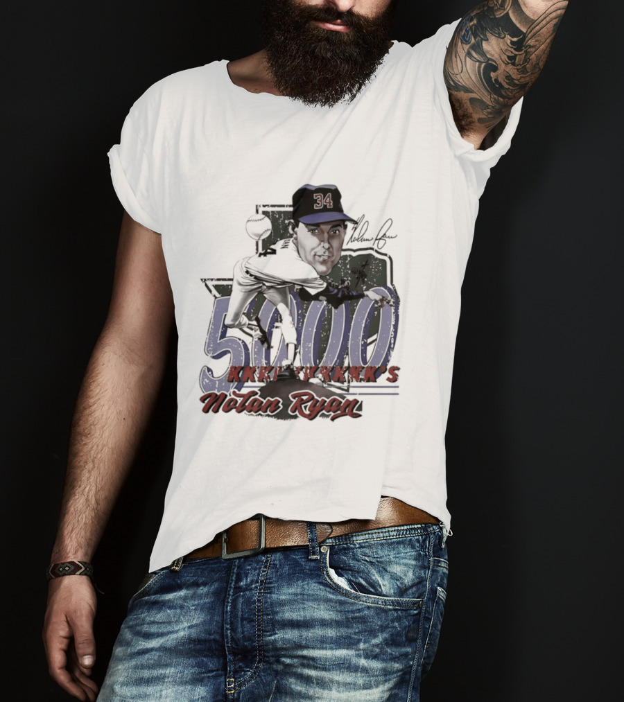 Nolan Ryan 5000 Strikeouts Texas Rangers Bruce Stark T-Shirt