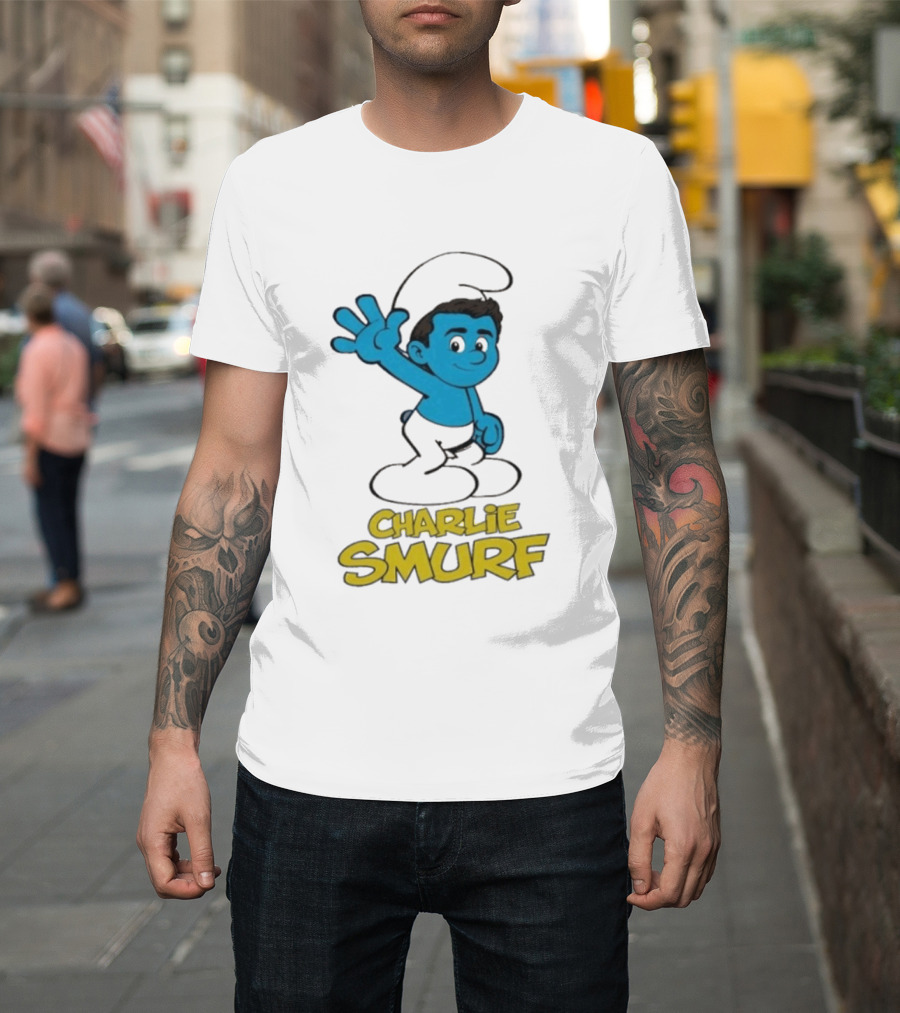 Charlie Smurf Collaboration With Smurfs And Charlie Kirk T-Shirt