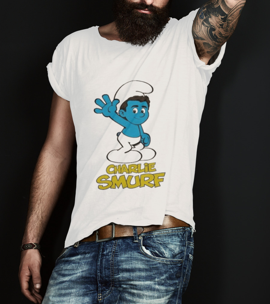 Charlie Smurf Collaboration With Smurfs And Charlie Kirk T-Shirt