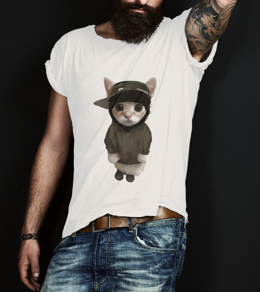 Yeat Cat Meme Cap Hip Hop T-Shirt