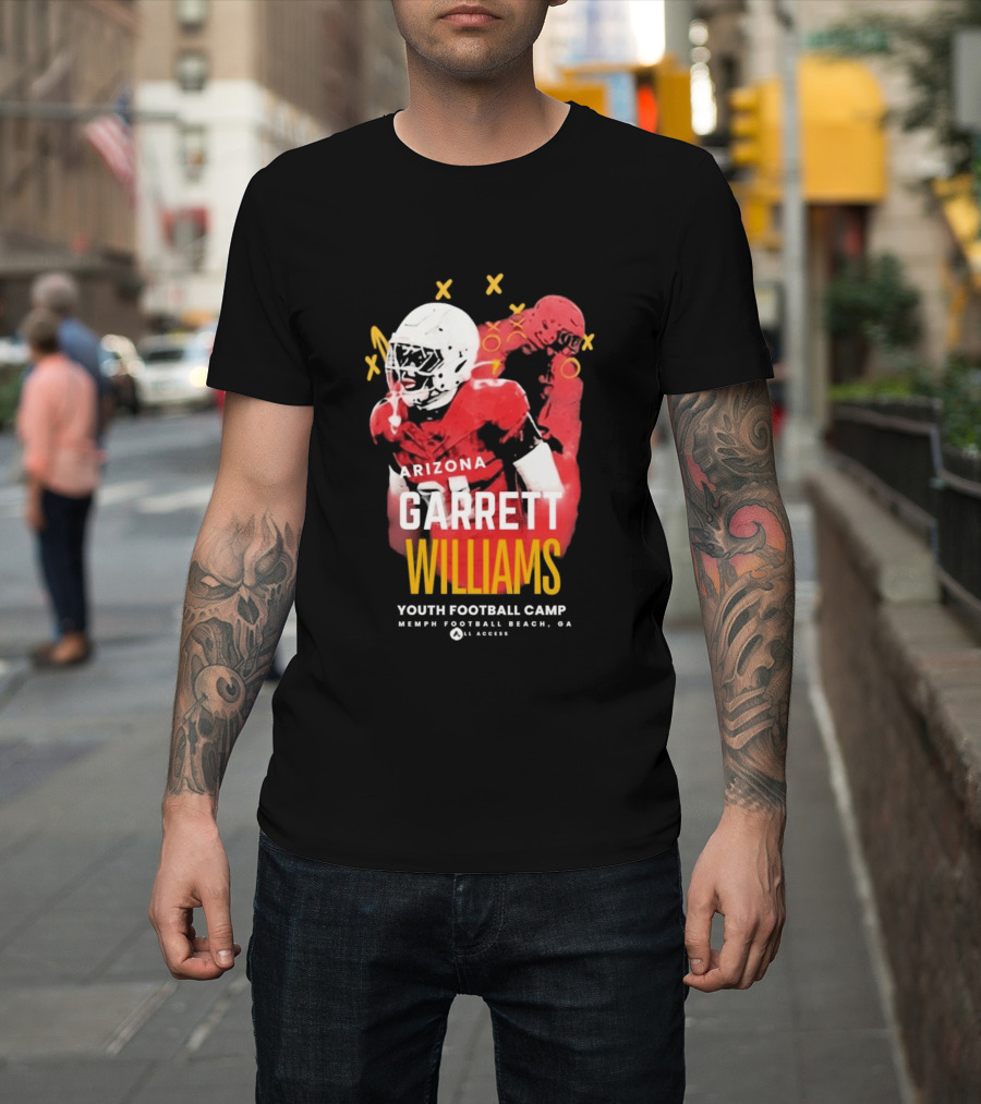 Arizona Garrett Williams Youth Football Camp 2026 Memphis Beach CA Annual Access T-Shirt