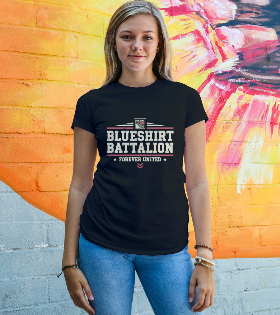 Blueshirt Battalion Forever United New York Rangers Fan Gear T-Shirt