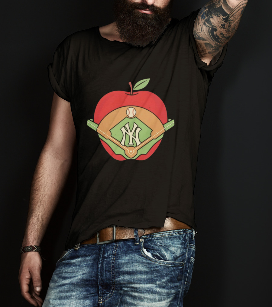 New York Yankees Baseball Apple MLB Stadium T-Shirt