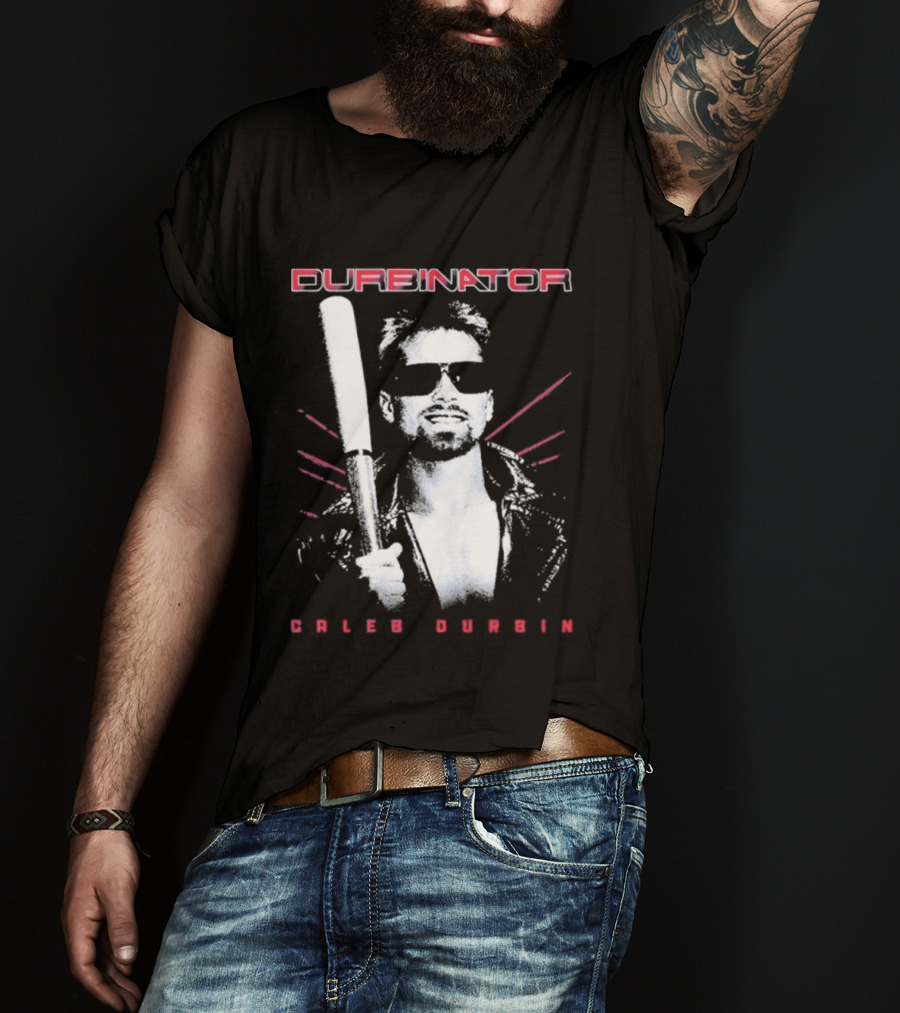 Durbinator Caleb Durbin Boston Red Sox Baseball Player With Bat T-Shirt