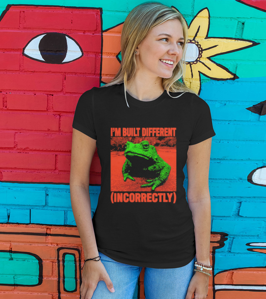 I'm Built Different Incorrectly Frog Bold Green T-Shirt
