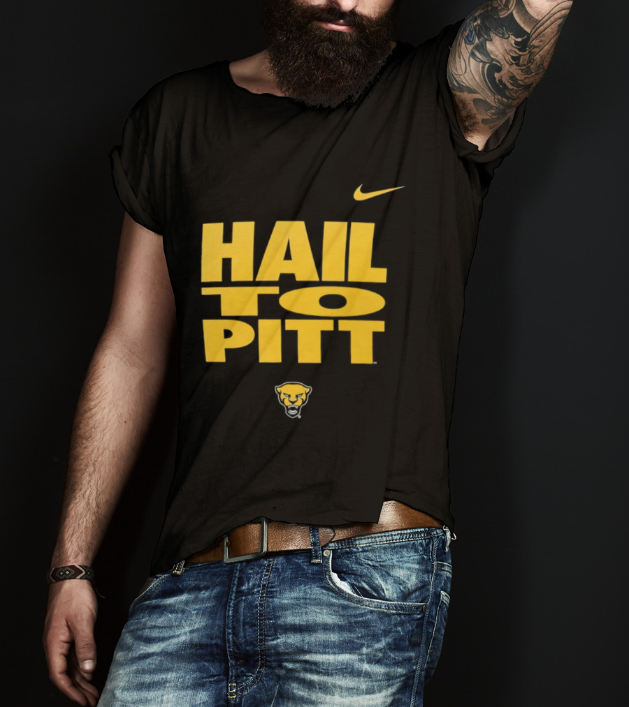 Pitt Panthers Hail To Pitt Nike Sportswear With Panther Head T-Shirt