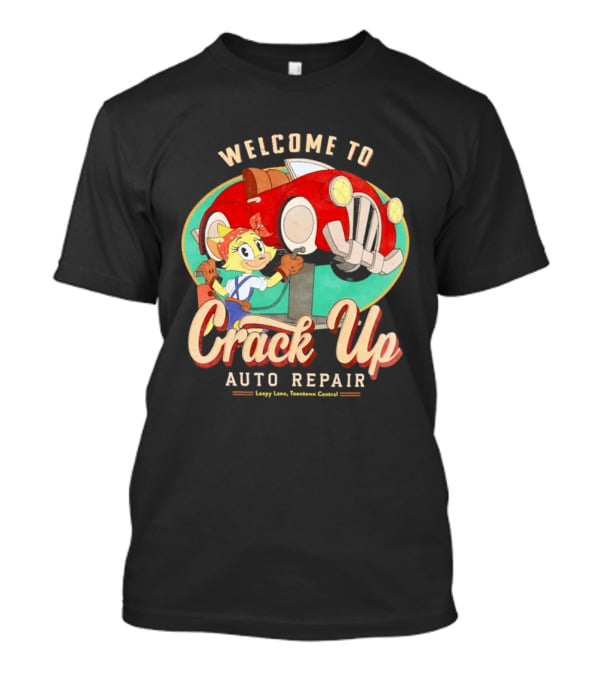 Welcome To Crack Up Auto Repair Happy Lane Towtown Cougars T-Shirt