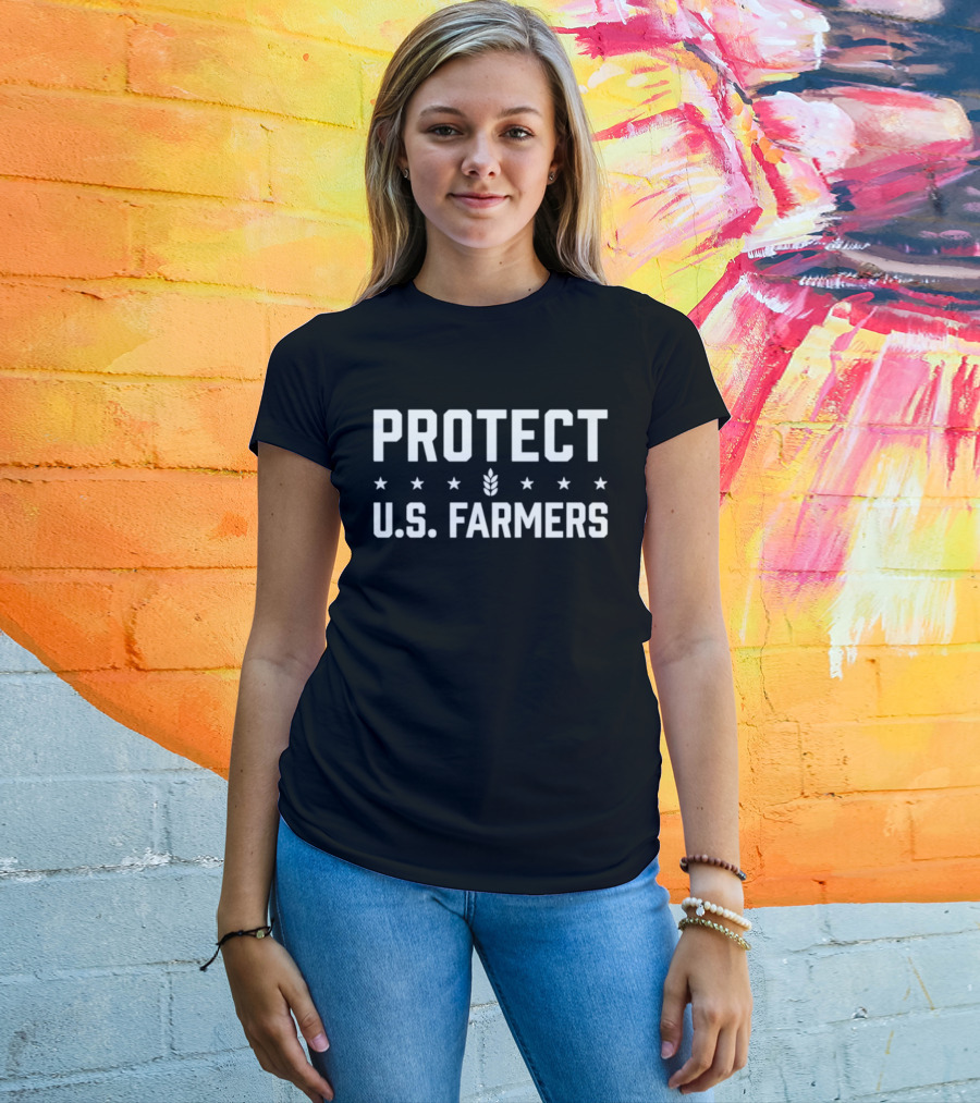 Protect U.S. Farmers Wheat Stalk Stars T-Shirt