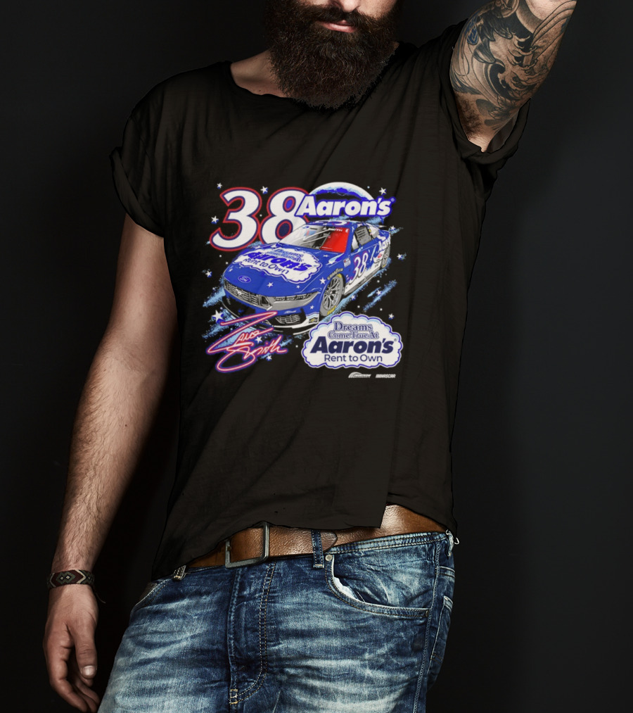 Zane Smith 38 Aaron's Dreams Come True Rent To Own Racing Car T-Shirt