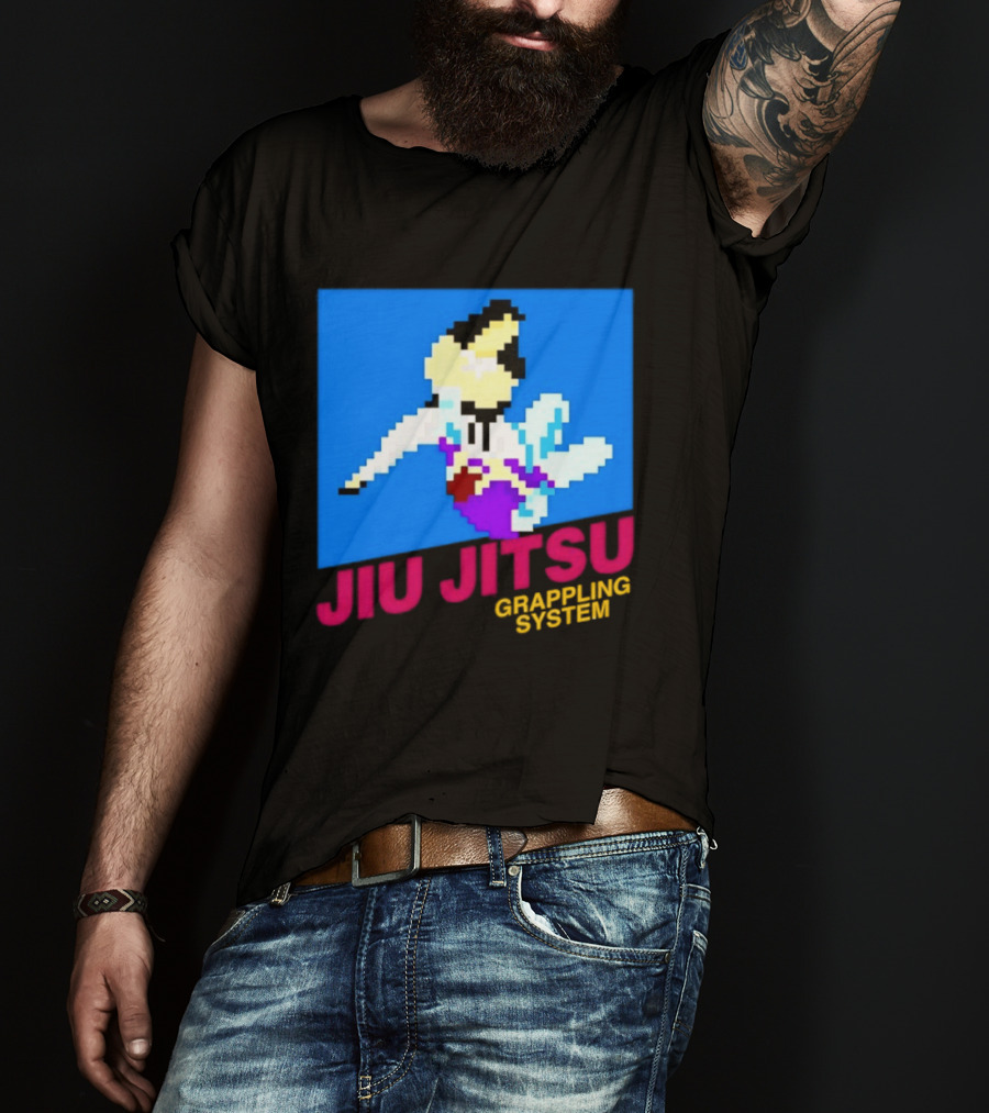 Jiu Jitsu Grappling System Retro Pixel Martial Arts BJJ T-Shirt