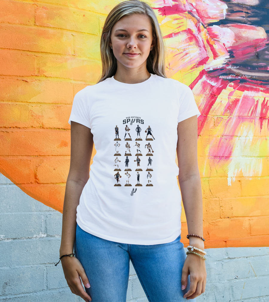 San Antonio Spurs Legends NBA Basketball Icons Collection T-Shirt