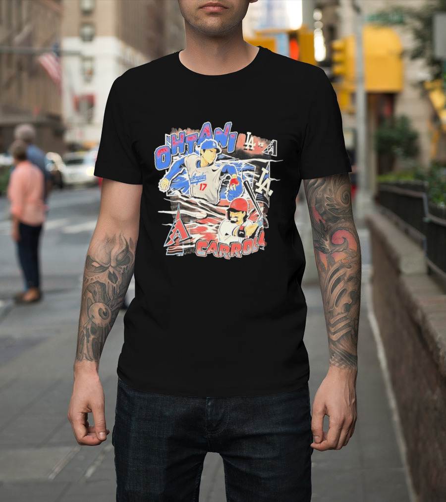 Ohtani Vs Carroll Anime Comic LA Vs Arizona T-Shirt