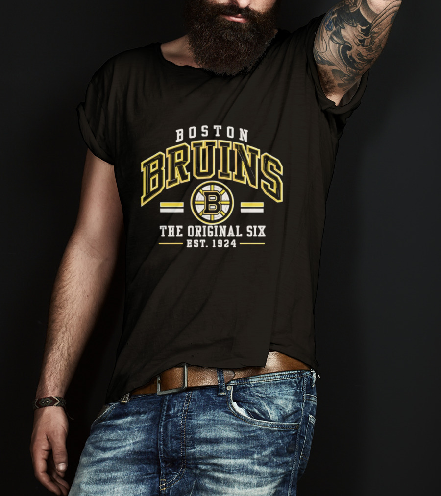 Boston Bruins The Original Six Est 1924 Vintage Style Classic Team T-Shirt