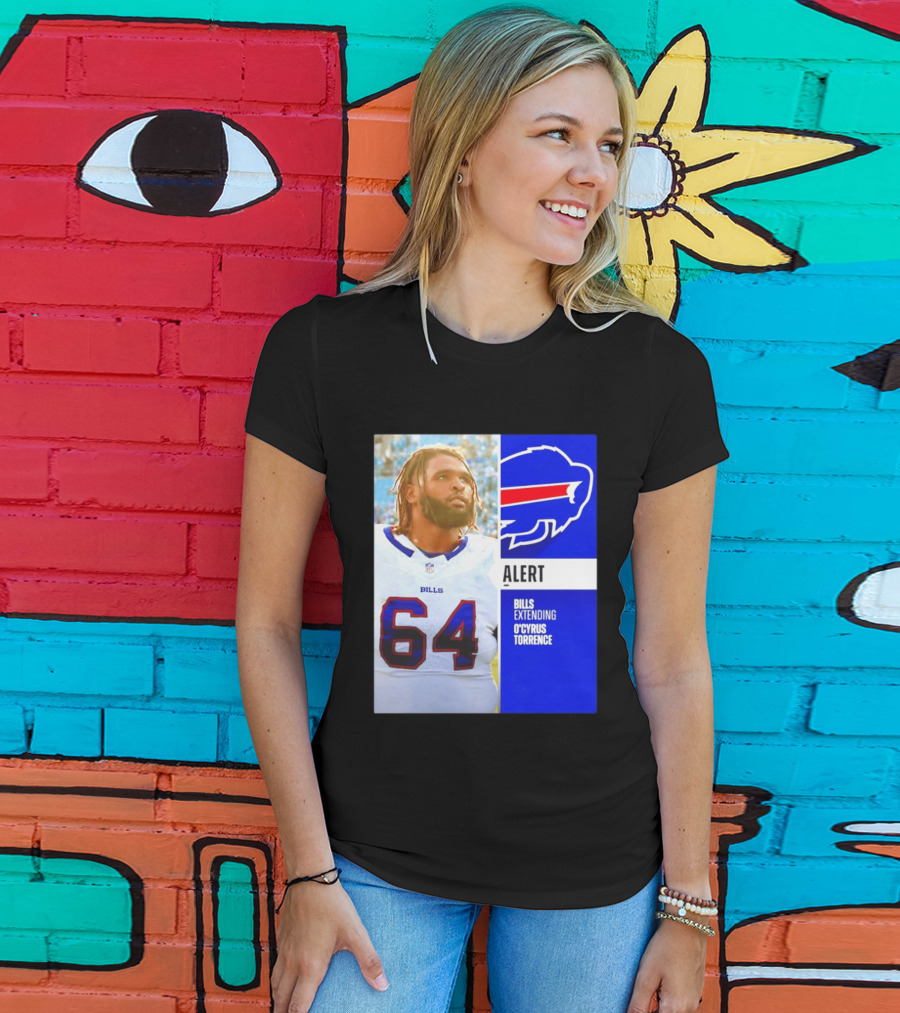 Buffalo Bills Alert Extending O'Cyrus Torrence Number 64 T-Shirt