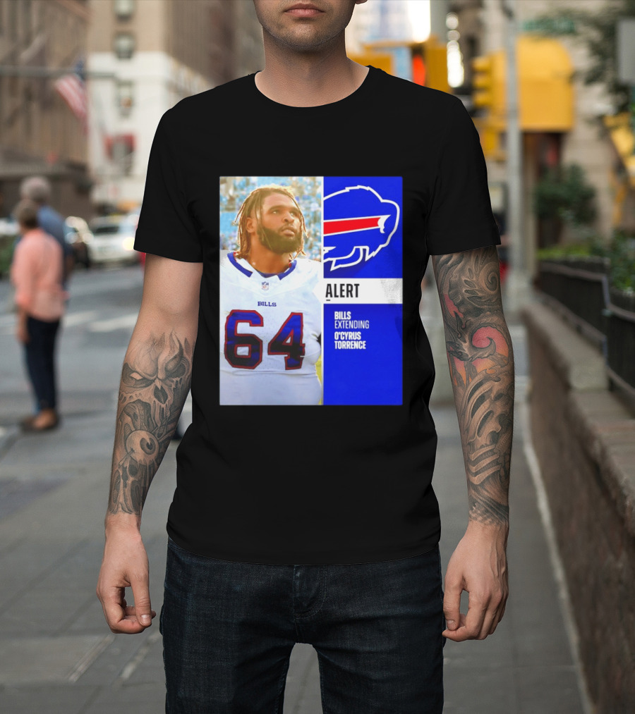 Buffalo Bills Alert Extending O'Cyrus Torrence Number 64 T-Shirt