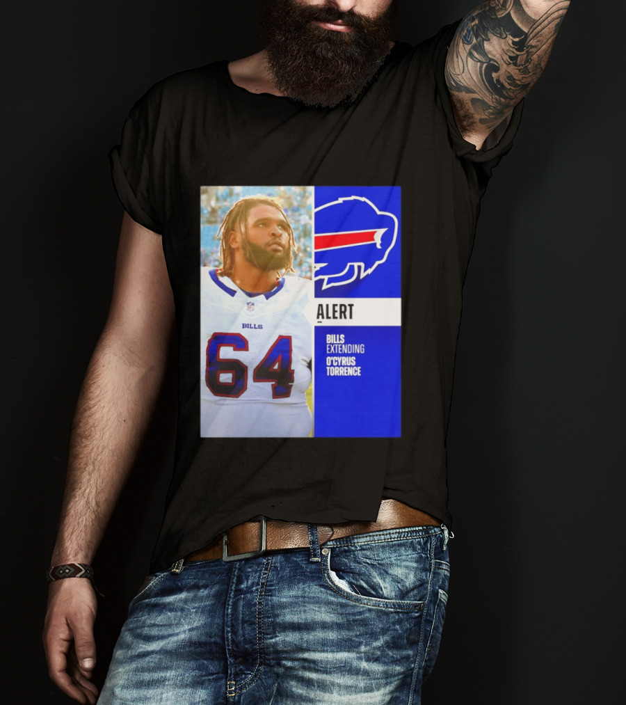 Buffalo Bills Alert Extending O'Cyrus Torrence Number 64 T-Shirt