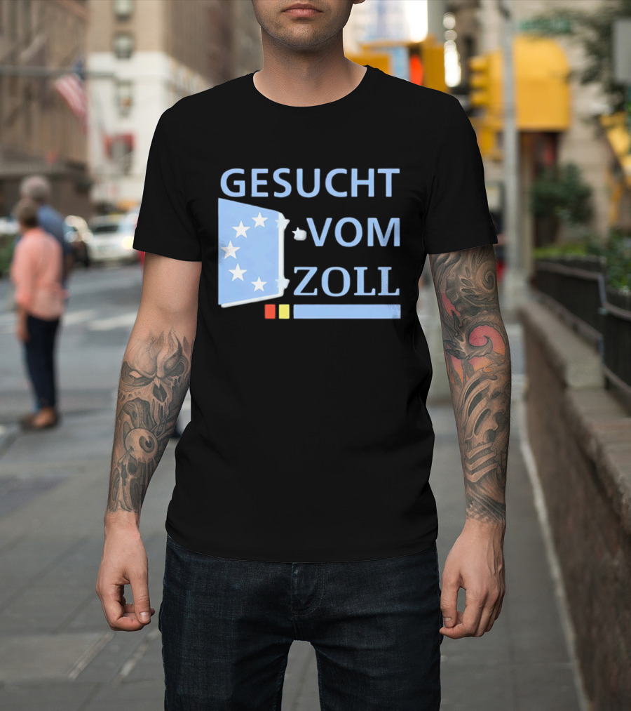 Gesucht Vom Zoll Sterne EU Symbol Farben Banner T-Shirt