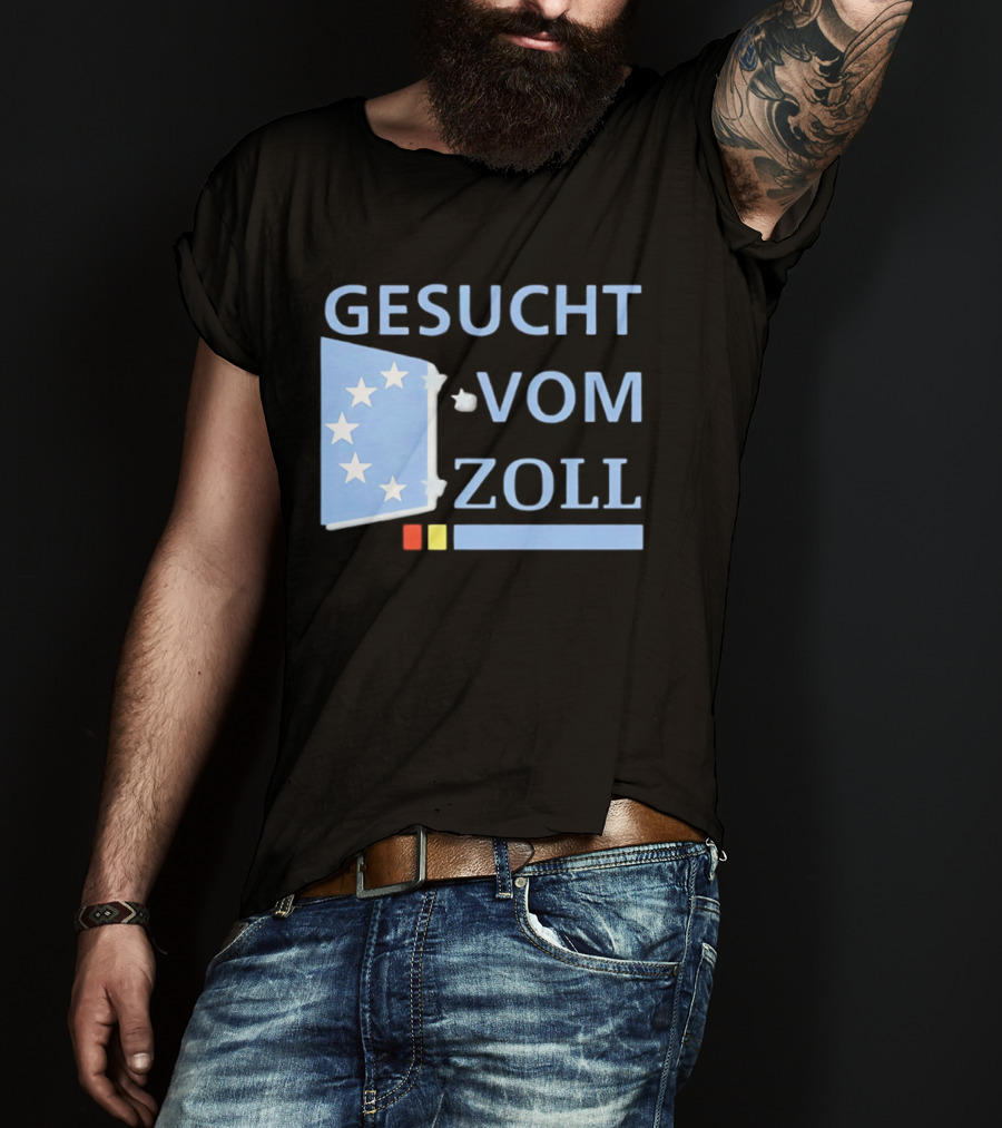 Gesucht Vom Zoll Sterne EU Symbol Farben Banner T-Shirt