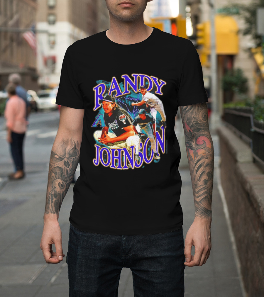 Randy Johnson Arizona Diamondbacks Legendary Pitching Action T-Shirt