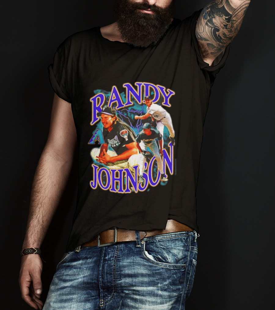 Randy Johnson Arizona Diamondbacks Legendary Pitching Action T-Shirt