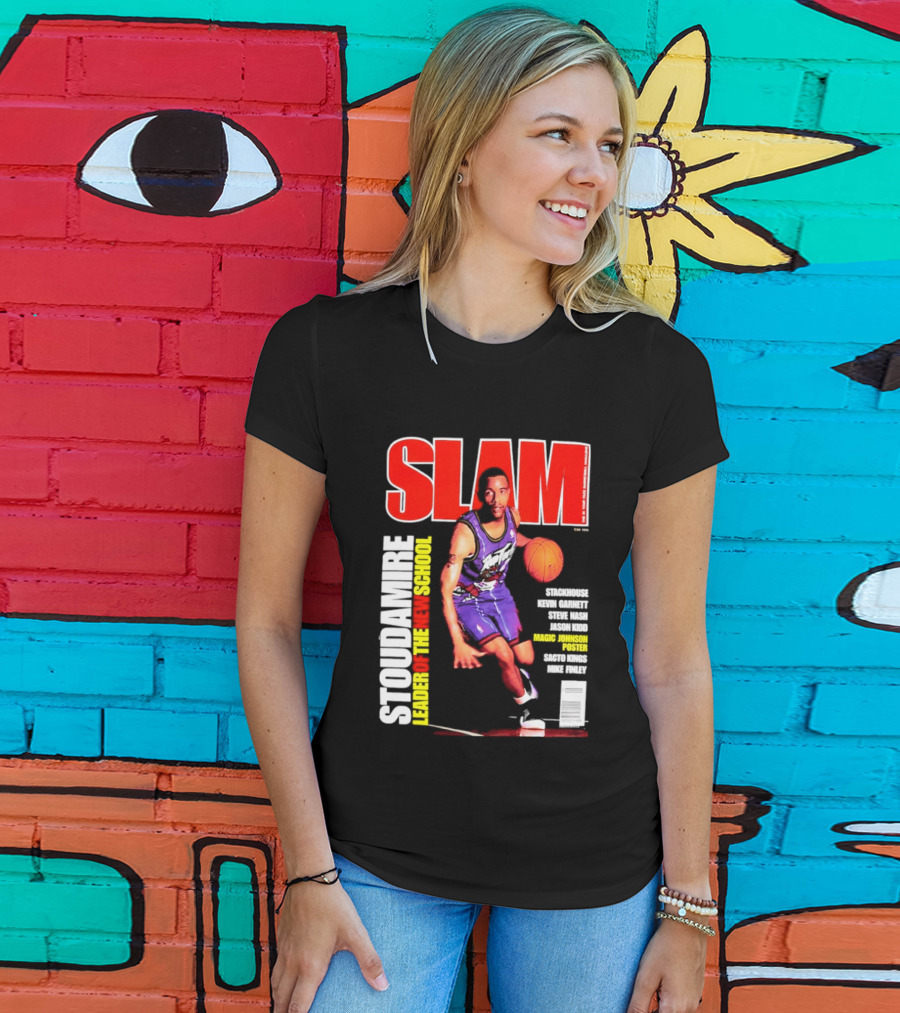 Slam Magazine May 1996 Stoudamire Leader Of The New School Raptors Championship Roster Fan Event T-Shirt