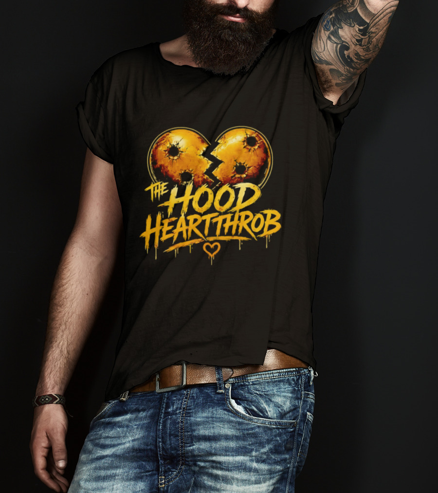 The Hood Heartthrob Golden Broken Heart T-Shirt