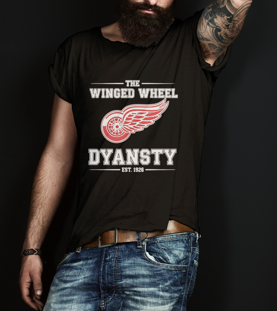 The Winged Wheel Dynasty Est 1926 Detroit Red Wings Hockey Legacy T-Shirt