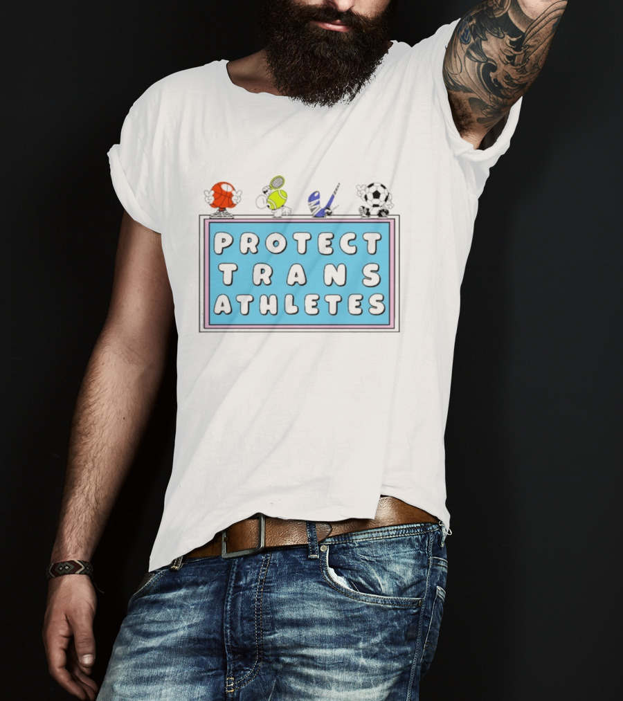 Protect Trans Athletes Sports Advocacy Basketball Tennis American Football Soccer T-Shirt