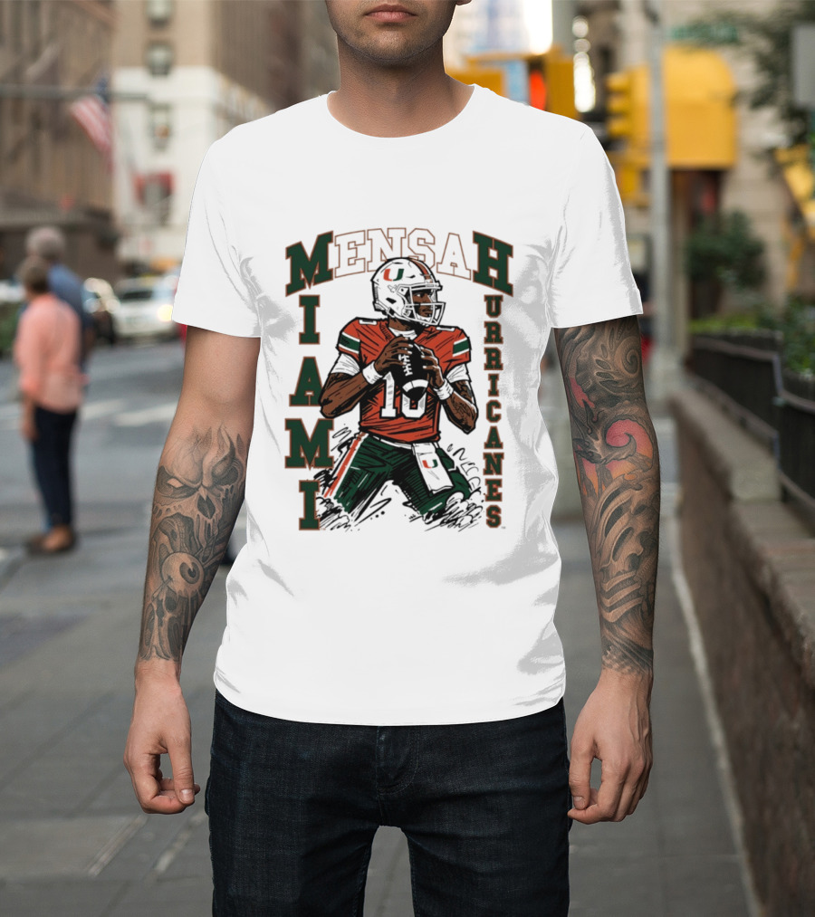 Mensah Miami Hurricanes NCAA Football Player 18 T-Shirt