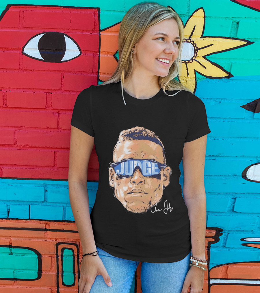 Aaron Judge New York Yankees Iconic Swag Judge Sunglasses T-Shirt